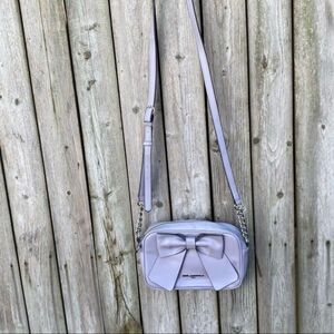 Karl Lagerfeld Paris Kris Bow leather Crossbody Bag Dusty lavender